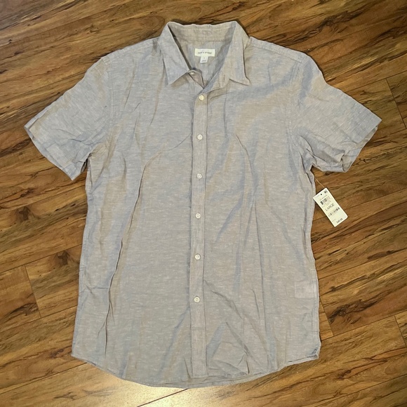 NWT Sun + Stone grey casual button down - Picture 1 of 4